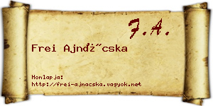 Frei Ajnácska névjegykártya